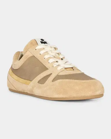 Isabel Marant Senny Canvas and Suede Low-Top Sneakers | Thumbnail 4 Isabel Marant Senny Canvas and Suede Low-Top Sneakers | Thumbnail 4