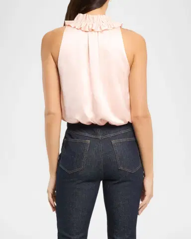 Cinq à Sept Lucianna Sleeveless Silk Bubble Blouse | Thumbnail 2