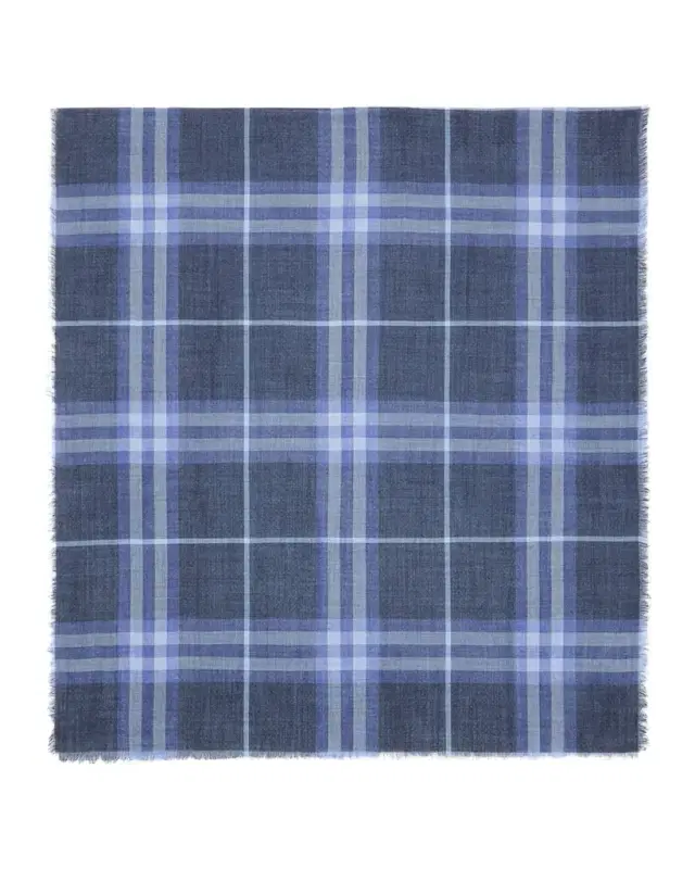 Burberry Wide Check Wool & Silk Scarf