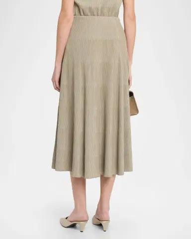Emporio Armani A-Line Rib Knit Midi Skirt | Thumbnail 3 Emporio Armani A-Line Rib Knit Midi Skirt | Thumbnail 3