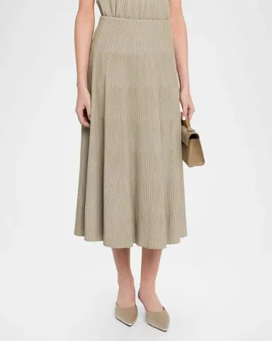 Emporio Armani A-Line Rib Knit Midi Skirt | Thumbnail 4 Emporio Armani A-Line Rib Knit Midi Skirt | Thumbnail 4