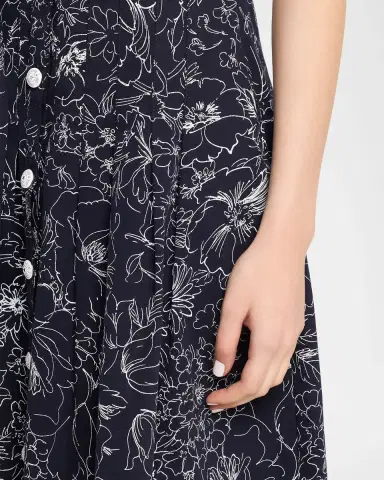 Cinq à Sept Branwen Garden Doodle Midi Dress | Thumbnail 5