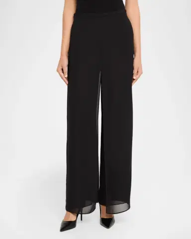 Emporio Armani Layered Straight-Leg Georgette Culottes | Thumbnail 4 Emporio Armani Layered Straight-Leg Georgette Culottes | Thumbnail 4