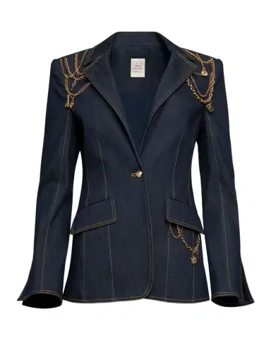 Cinq à Sept Love Token Danicka Embellished Denim Blazer | Thumbnail 1