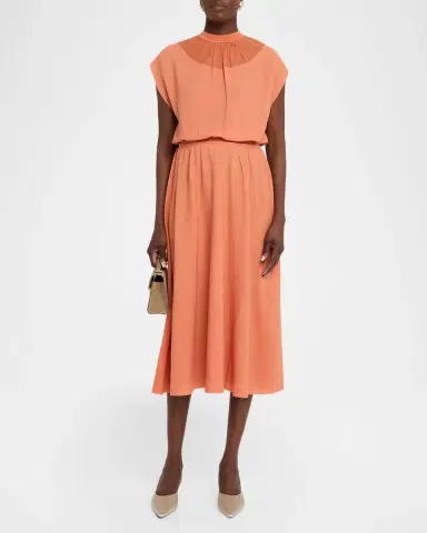 Emporio Armani Cap-Sleeve Knit Midi Dress | Thumbnail 2 Emporio Armani Cap-Sleeve Knit Midi Dress | Thumbnail 2
