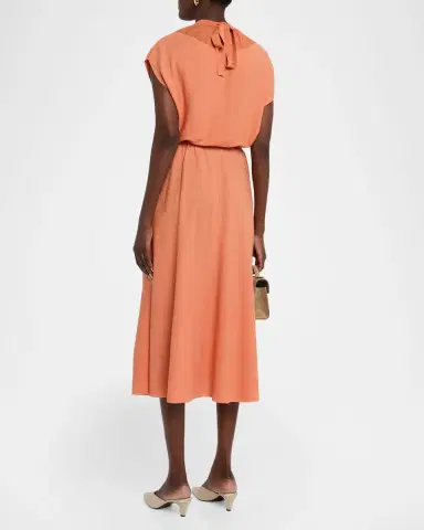 Emporio Armani Cap-Sleeve Knit Midi Dress | Thumbnail 3 Emporio Armani Cap-Sleeve Knit Midi Dress | Thumbnail 3