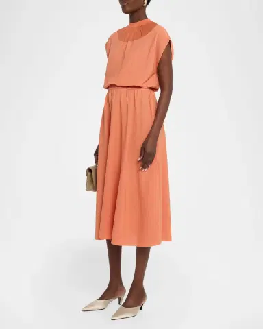 Emporio Armani Cap-Sleeve Knit Midi Dress | Thumbnail 4 Emporio Armani Cap-Sleeve Knit Midi Dress | Thumbnail 4