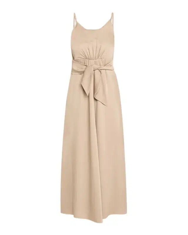 Multi-Slit Twill Crepe Midi Dress Multi-Slit Twill Crepe Midi Dress