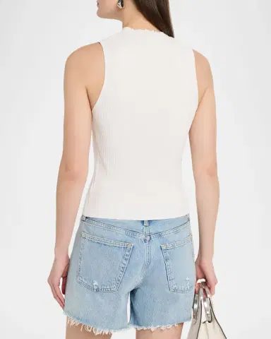 PAIGE Ravyn Ribbed Mock-Neck Tank Top | Thumbnail 3 PAIGE Ravyn Ribbed Mock-Neck Tank Top | Thumbnail 3