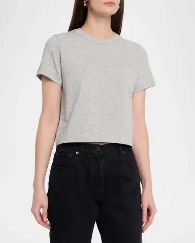 Frame The Heather Boxy Tee | Thumbnail 4 Frame The Heather Boxy Tee | Thumbnail 4
