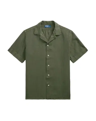 Polo Ralph Lauren Men's Slub Linen Button-Down Camp Shirt | Thumbnail 1 Polo Ralph Lauren Men's Slub Linen Button-Down Camp Shirt | Thumbnail 1