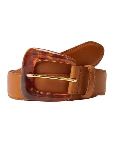 Veronica Beard Arch Resin-Buckle Leather Belt | Thumbnail 1 Veronica Beard Arch Resin-Buckle Leather Belt | Thumbnail 1