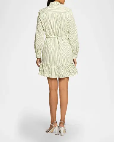 Cinq à Sept Sophie Striped Belted Mini Shirtdress | Thumbnail 3