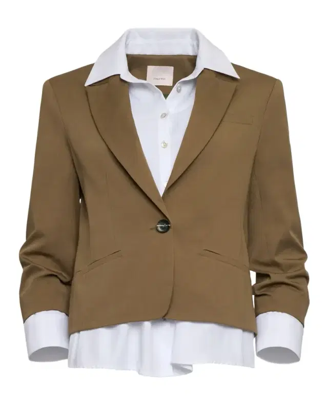 Peri Cropped Combo Jacket