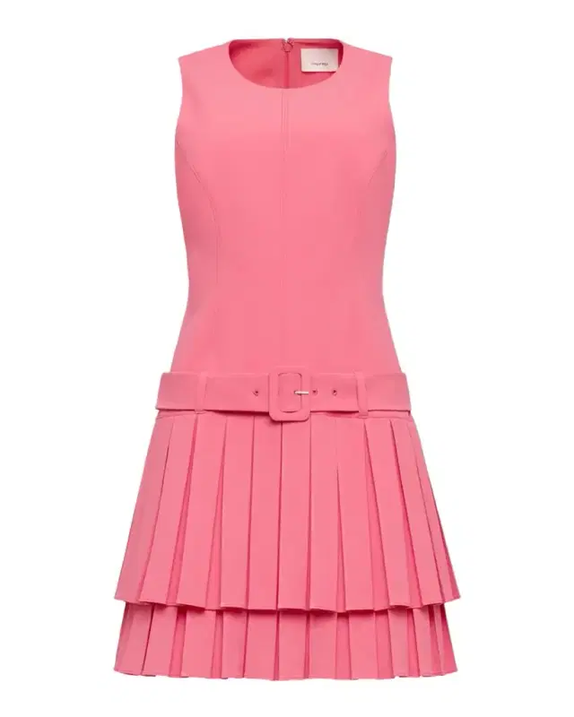 Reena Belted Sleeveless Pleated Mini Dress