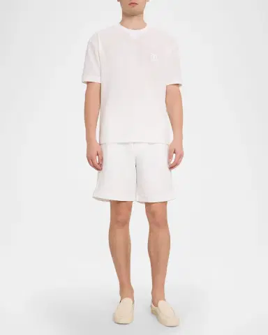Giorgio Armani Men's Mesh Rich-Stitch Crewneck T-Shirt | Thumbnail 2 Giorgio Armani Men's Mesh Rich-Stitch Crewneck T-Shirt | Thumbnail 2