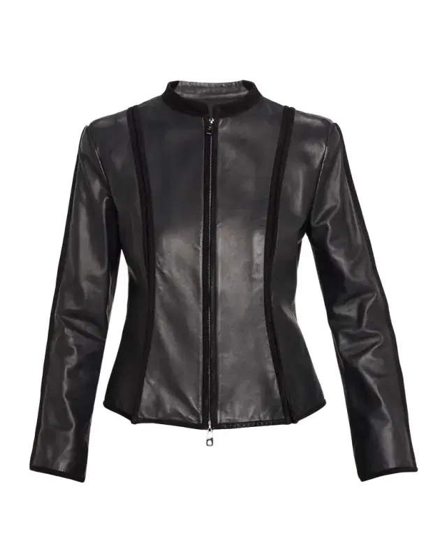 Seamed Leather Jacket