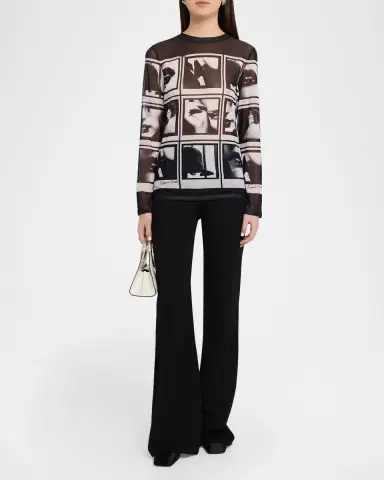 Emporio Armani Sheer Photograph-Print Pullover | Thumbnail 2