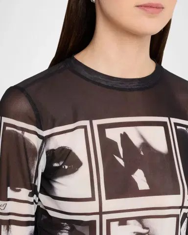 Emporio Armani Sheer Photograph-Print Pullover | Thumbnail 5