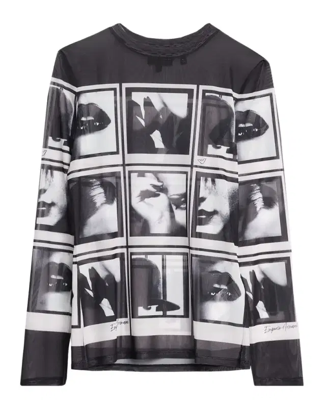 Emporio Armani Sheer Photograph-Print Pullover