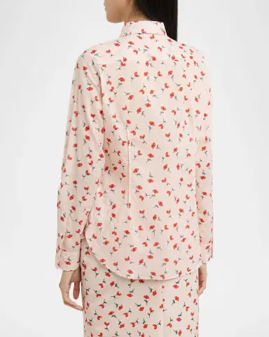 Jil Sander Poppy Floral Cotton Button-Down Shirt | Thumbnail 3