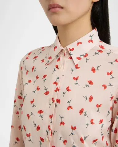 Jil Sander Poppy Floral Cotton Button-Down Shirt | Thumbnail 5
