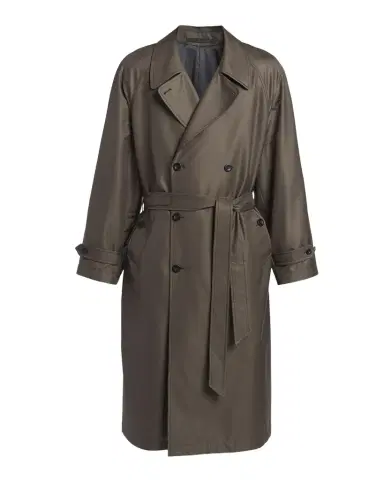 Giorgio Armani Men's Silk and Nylon Belted Overcoat | Thumbnail 1 Giorgio Armani Men's Silk and Nylon Belted Overcoat | Thumbnail 1