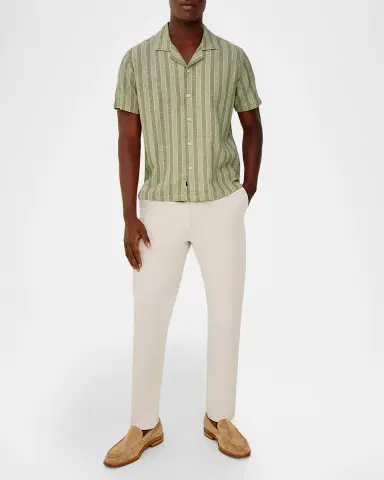 Rails Men's Short-Sleeve Fielder Shirt in Sage Brush Stripe | Thumbnail 2 Rails Men's Short-Sleeve Fielder Shirt in Sage Brush Stripe | Thumbnail 2