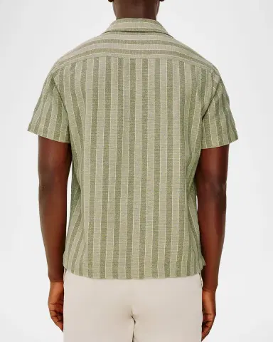 Rails Men's Short-Sleeve Fielder Shirt in Sage Brush Stripe | Thumbnail 3 Rails Men's Short-Sleeve Fielder Shirt in Sage Brush Stripe | Thumbnail 3