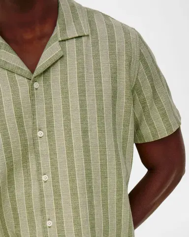 Rails Men's Short-Sleeve Fielder Shirt in Sage Brush Stripe | Thumbnail 5 Rails Men's Short-Sleeve Fielder Shirt in Sage Brush Stripe | Thumbnail 5