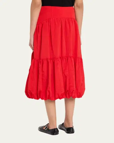 Cinq à Sept Blythe High-Waist Tiered Midi Skirt | Thumbnail 3