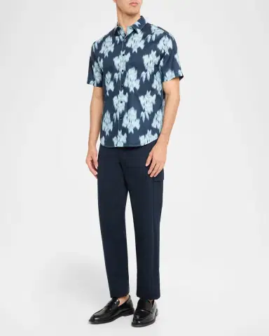 Vince Men's Blurred Roses Short-Sleeve Shirt | Thumbnail 2 Vince Men's Blurred Roses Short-Sleeve Shirt | Thumbnail 2