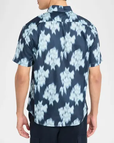 Vince Men's Blurred Roses Short-Sleeve Shirt | Thumbnail 3 Vince Men's Blurred Roses Short-Sleeve Shirt | Thumbnail 3