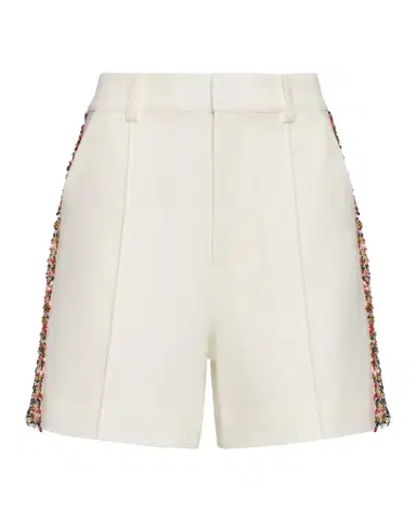 Cinq à Sept Lynn Tweed-Embellished Crepe Shorts | Thumbnail 1