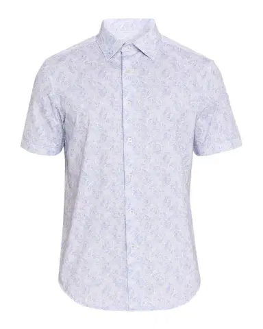 Bugatchi Men's Miles OoohCotton Leaf Print 8-Way Stretch Short-Sleeve Shirt | Thumbnail 1 Bugatchi Men's Miles OoohCotton Leaf Print 8-Way Stretch Short-Sleeve Shirt | Thumbnail 1