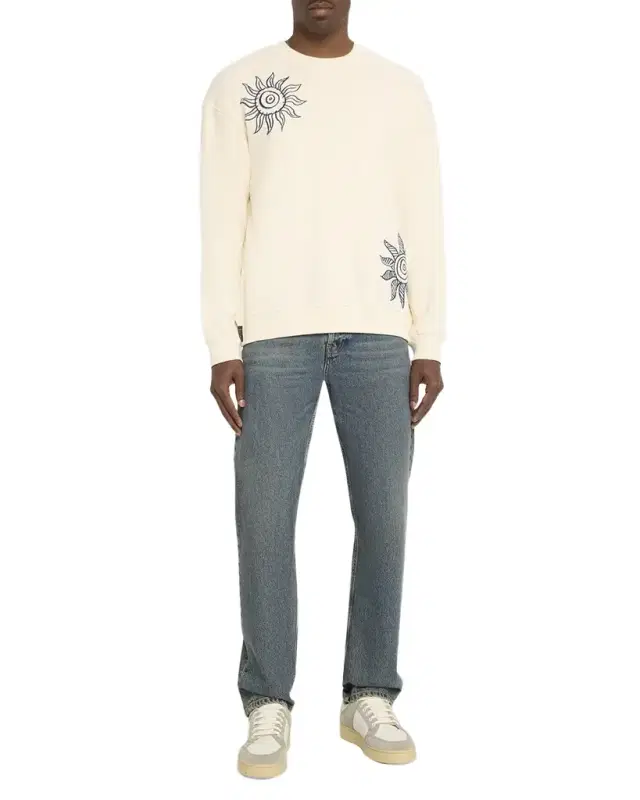 Scotch & Soda Men 's Sun-Embroidered Cotton Crewneck Sweater