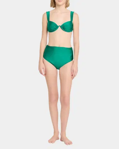 Simkhai Anniston Ruched Bikini Top | Thumbnail 2 Simkhai Anniston Ruched Bikini Top | Thumbnail 2