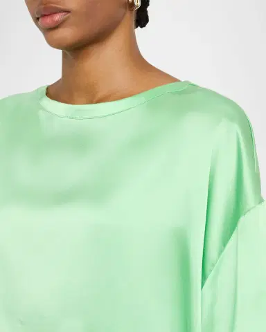 Sablyn Daria B Relaxed Crewneck Silk Tee | Thumbnail 5 Sablyn Daria B Relaxed Crewneck Silk Tee | Thumbnail 5