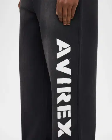 Avirex Men's Distressed Icon Fleece Drawstring Pants | Thumbnail 5 Avirex Men's Distressed Icon Fleece Drawstring Pants | Thumbnail 5