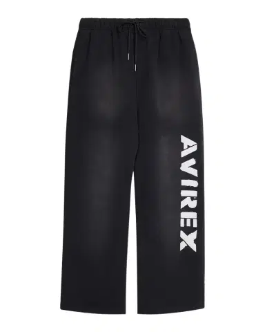 Avirex Men's Distressed Icon Fleece Drawstring Pants | Thumbnail 1 Avirex Men's Distressed Icon Fleece Drawstring Pants | Thumbnail 1