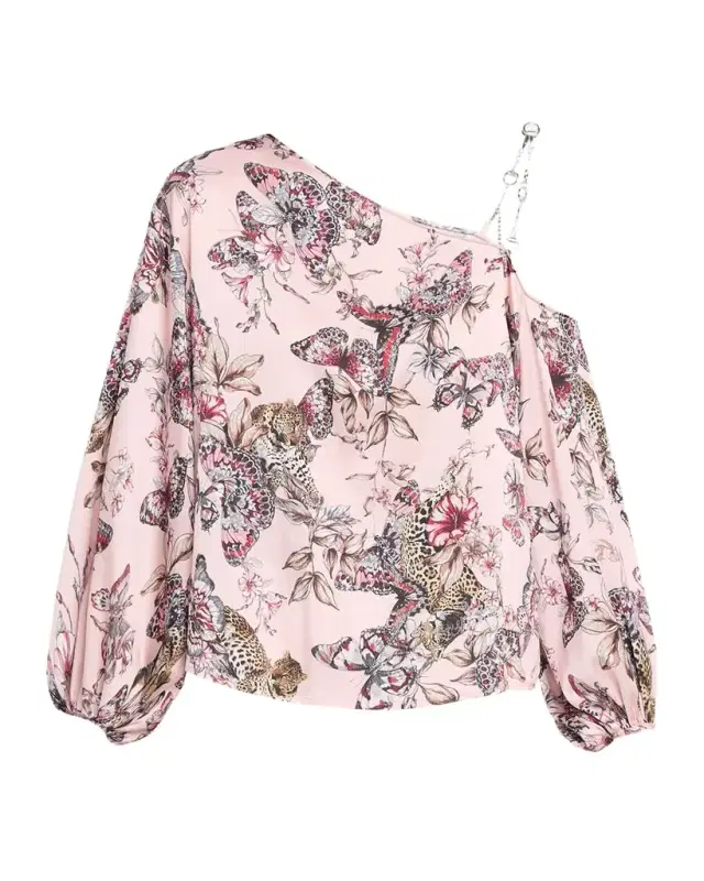 Asami Chain One-Shoulder Blouse
