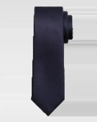Giorgio Armani Men's Zig-Zag Woven Jacquard Silk Tie | Thumbnail 2