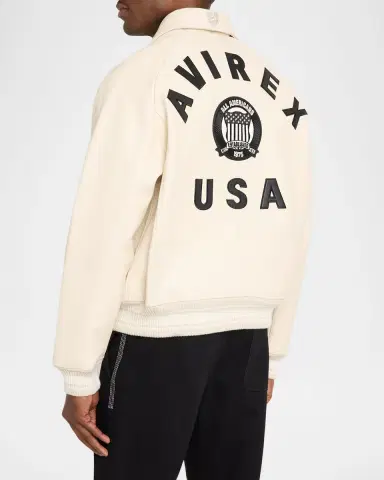 Avirex Men's Tofu Leather Bomber Jacket | Thumbnail 3