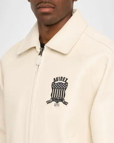 Avirex Men's Tofu Leather Bomber Jacket | Thumbnail 5