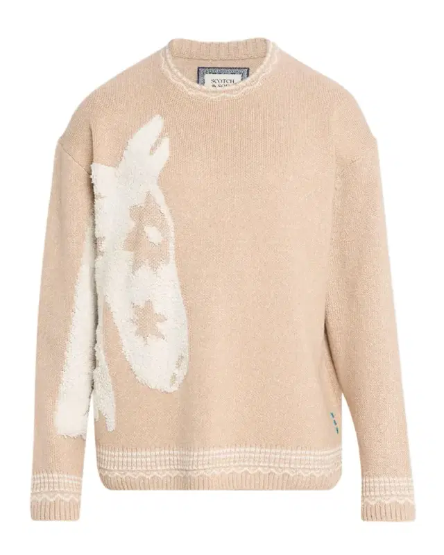 Scotch & Soda Men 's Jacquard Loose Pullover Sweater