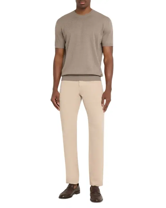 Men 's Alpha Yarn Cashmere Short-Sleeve T-Shirt