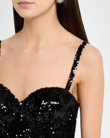 L'Agence Sayla Bias-Cut Sequined Gown | Thumbnail 5