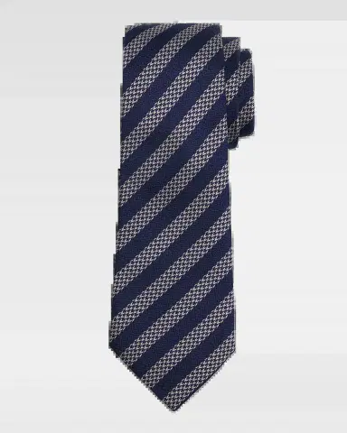 Giorgio Armani Men's Woven Diagonal Stripe Silk Tie | Thumbnail 2