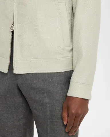 Stefano Ricci Men's Textured Cashmere-Blend Zip Jacket | Thumbnail 5
