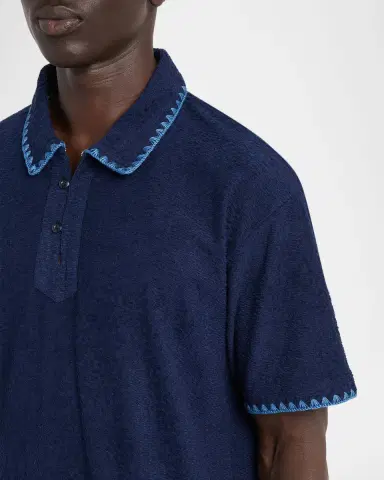 Scotch & Soda Men's Embroidered Trim Short-Sleeve Shirt | Thumbnail 5